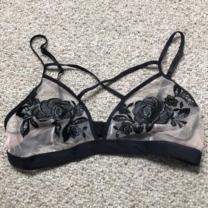 Flower nipple bralette